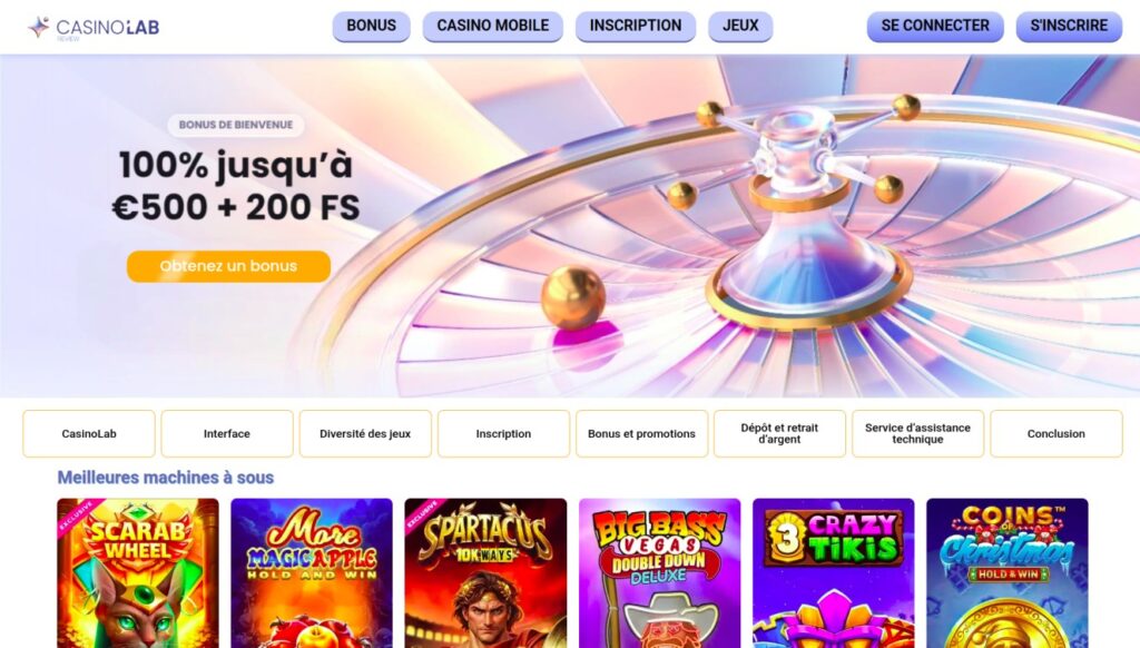 Casino en ligne France : CasinoLab récompense chaque joueur